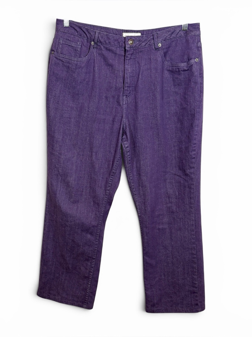 COLDWATER CREEK Purple‎ High-Rise Straight Leg Jeans, 16 Petite